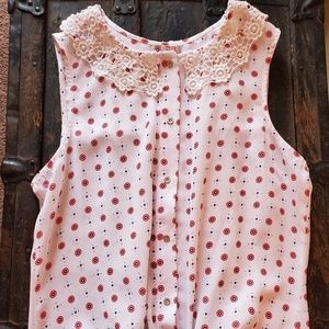 Marvel Captain America Lace Collar Blouse M